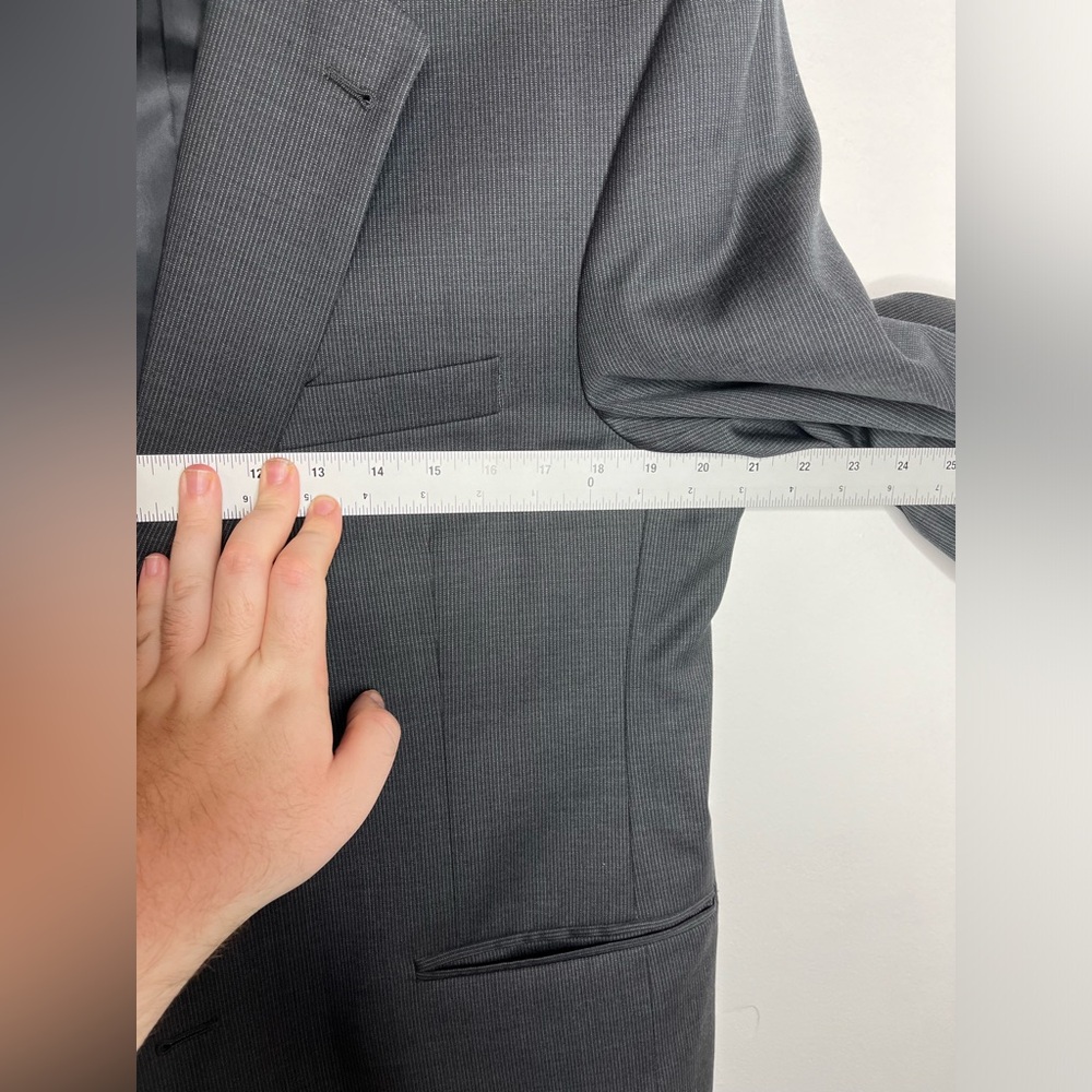 Joseph A Bank Grey 100% WOOL sports coat suit jacket SIZE 42 - Picture 3 of 5